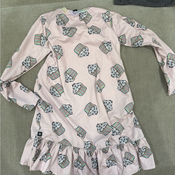 Pixielane Other - Kids Pink Cupcake Print Long Sleeve Casual Dress